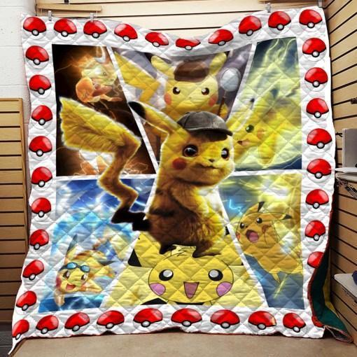 Pokemon Pikachu Evolution Quilt Bedding Set for Fans
