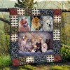 Pomeranian Pets Dog Cute Quilt Blanket with Fluffy Puppy Design