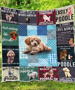 Poodle Lover's Distraction Quilt Bedding Set