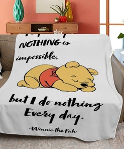 Pooh People's Favorite Quotes Collection Quilt Blanket for Pooh Fans