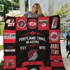 Portland Trail Blazers EST 1970 Quilt Blanket - Support Your Favorite NBA Team