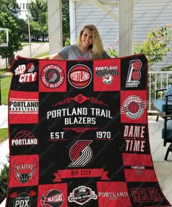 Portland Trail Blazers EST 1970 Quilt Blanket - Support Your Favorite NBA Team