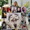 Post Malone Image Collage Quilt Blanket for Hip Hop Lovers