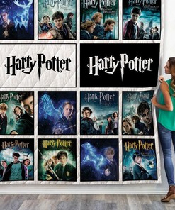 Posters from Harry Potter Movies Printed On a Cozy Quilt Bedding Set