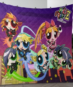 Powerpuff Girls Anime Quilt Bedding Set - The Perfect Gift for Fans of This Childhood Classic