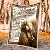 Praying Grandpa's Horse Fleece Bedding Set