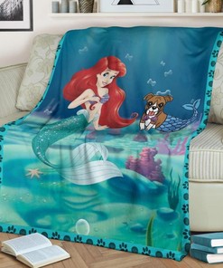 Premium Boxer Dog Lovers and Mermaid Fleece Blanket - Perfect Gift for Fans