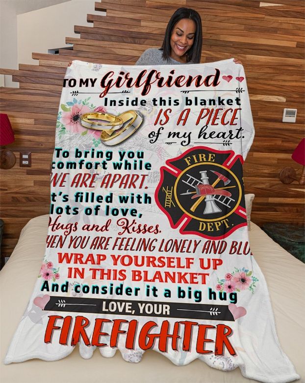 Premium Firefighter's Girlfriend Quilt Blanket - Home Decor