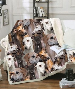 Premium Greyhound Dog Lover Sofa Throw Blanket - Perfect for Snuggling