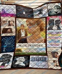 Pride and Prejudice Quilt Bedding Set with Iconic Quote and Comfortable Material