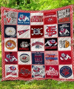 Prideful Quilt Bedding Set of the Valley with Fresno State Bulldogs Ncaa Collection