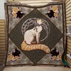 Princess Cat With Long Tail Quilt Bedding Set Great Gifts for Birthday Christmas Thanksgiving Perfect Cat Lover