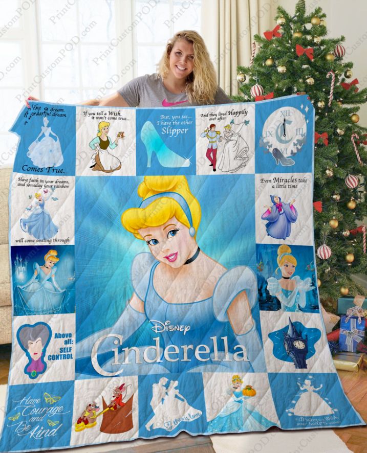 Princess Cinderella Quilt Bedding Set with Cute Design and Comfortable Material