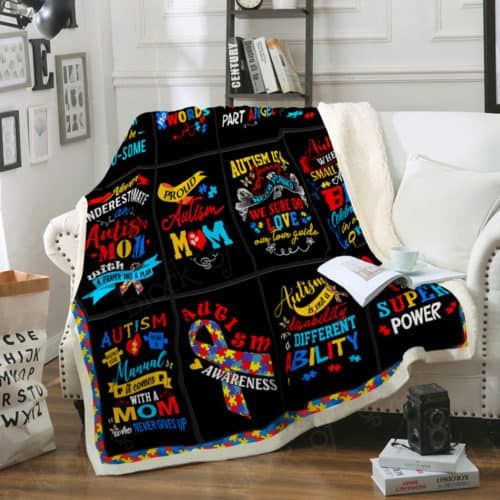 Proud Autism Mom Quilt Blanket - Show Your Support and Love