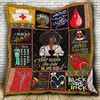 Proud Black Nurse Quilt Blanket with Quotes, Bed Set Vintage