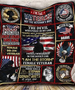 Proud Female Veteran Quilt Blanket: A Must-Have for Women Veterans