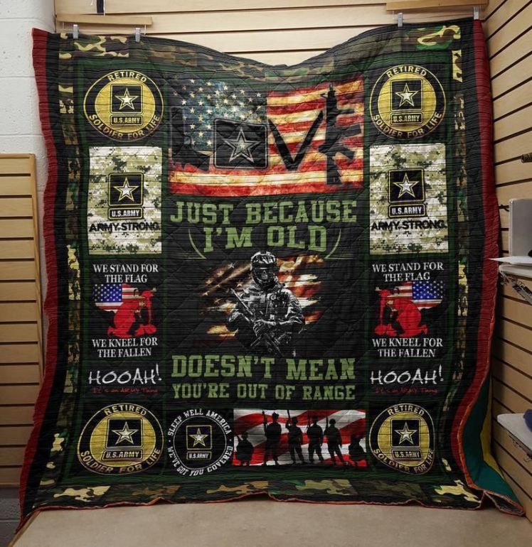 Proud US Army Veteran Quilt Blanket: Show Your Pride