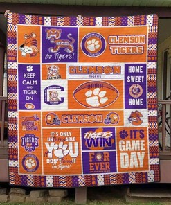 Prowl Growl NCAA Clemson Tigers Collected Great Quilt Bedding Set