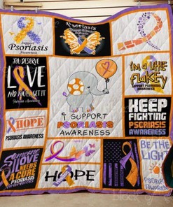 Psoriasis Awareness Be The Light Quilt Bedding Set for Supporters of the Cause