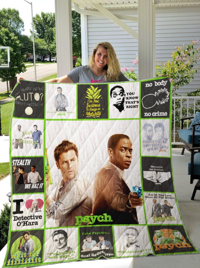 Psych T-Shirt Quilt Blanket for Fans - Perfect for Fans of the Witty Comedy Series