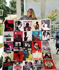 Psycho Classic Horror Movie Quilt Blanket with Keywords