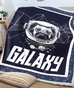 Pug Astronaut Galaxy Premium Comfy Sofa Throw Quilt Bedding Set for Dog Lovers and Space Enthusiasts