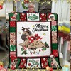 Pug Lover's Merry Christmas Gift Quilt Blanket - Fleece and Flattering