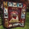 Pug lovers, show off your obsession with this personalized quilt blanket