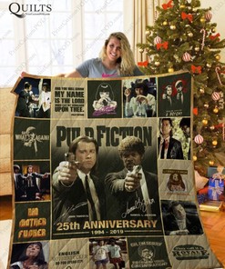 Pulp Fiction 25th Anniversary Quilt Blanket for Movie Fans