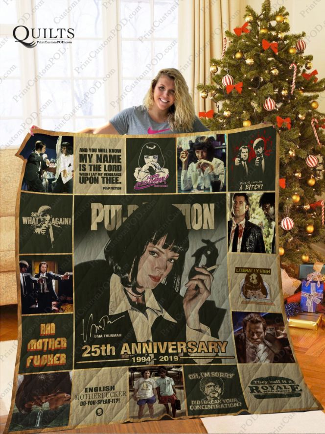 Pulp Fiction Bad Mother Fucker Collection Quilt Bedding Set for Fans of Classic Movies