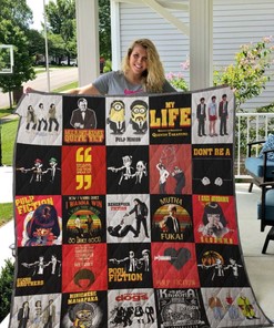 Pulp Fiction T-Shirt Quilt Blanket 02 great for Boys Quilt Bedding Set