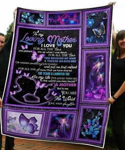 Purple Butterfly Fleece Blanket – The Perfect Gift for Butterfly Lovers and Moms