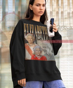 Queen Elizabeth II Rip Sweater - Vintage Movie Shirts for Men