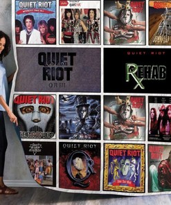 Quiet Riot Albums Vintage Quilt Blanket for Metal Fans
