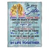 Quilt Bedding Set for Bestie or Family: Believe in Yourself Plush Blanket for Sister