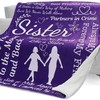Quilt Bedding Set for Bestie or Family: Best Friends Forever Fleece Blanket for Sister