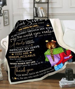 Quilt Bedding Set for Bestie or Family: Difficult to Leave and Impossible to Replace Fleece Blanket for Sister