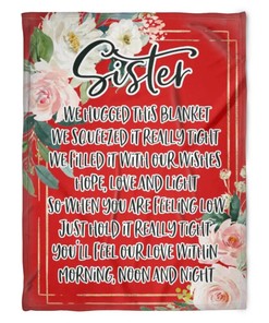 Quilt Bedding Set for Bestie or Family: Holidays and Birthdays, Sister Fleece Blanket