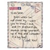 Quilt Bedding Set for Bestie or Family: I'm So Proud of You Fleece Blanket for Sister