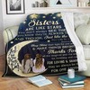 Quilt Bedding Set for Bestie or Family: Sister Like a Star Fleece Blanket for Sister