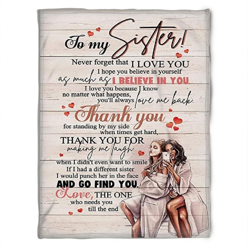 Quilt Bedding Set for Bestie or Family: Thank You for Standing By My Side When Times Get Hard Fleece Blanket