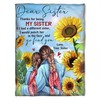 Quilt Bedding Set for Bestie or Family: Thanks for Being My Sister Soft Blanket