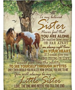 Quilt Bedding Set for Bestie or Family: You Will Always be My Little Sister Soft Blanket
