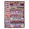 Quilt Bedding Set for Sister: I Love You to the Moon and Back Soft Blanket