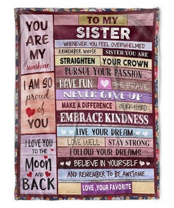 Quilt Bedding Set for Sister: I Love You to the Moon and Back Soft Blanket