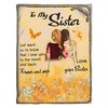 Quilt Bedding Set for Sister: Love Your Sister Fleece Blanket for Family