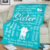 Quilt Bedding Set for Sister: There is No Friend like a Sister Fleece Blanket for Family