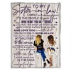 Quilt Bedding Set for Sister in Law: Family isn't Always Blood Plush Blanket for Bestie or Family
