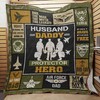 Quilt Bedding Set for Veterans Husband Daddy Protector Hero