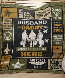 Quilt Bedding Set for Veterans Husband Daddy Protector Hero